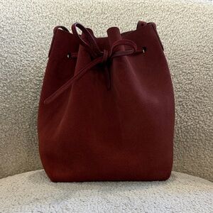 Mansur Gavriel Ox Blood Burgundy Large Bucket Bag